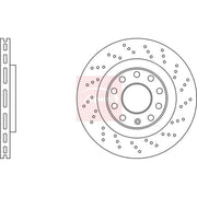 Apec 2 x Perforated/Vented Front Brake Discs DSK2971