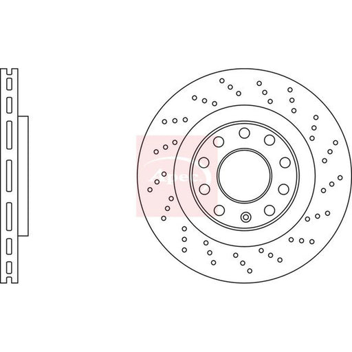 Apec 2 x Perforated/Vented Front Brake Discs DSK2971