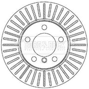 Borg & Beck 2 x Vented Front Brake Discs BBD5337
