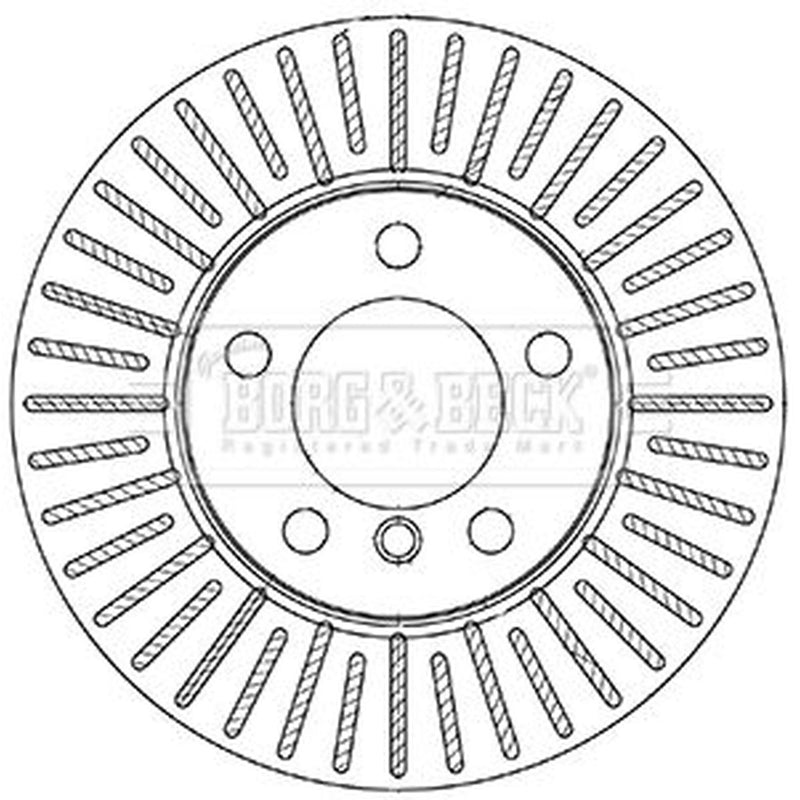 Borg & Beck 2 x Vented Front Brake Discs BBD5337