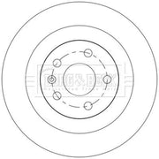 Borg & Beck 2 x Solid Rear Brake Discs BBD5555