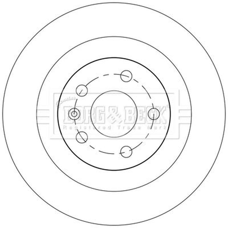 Borg & Beck 2 x Solid Rear Brake Discs BBD5555