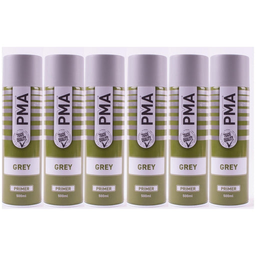 6x Autotek Professional Grey Primer 500Ml Spray Paint High Coverage Autotek  - Town Parts
