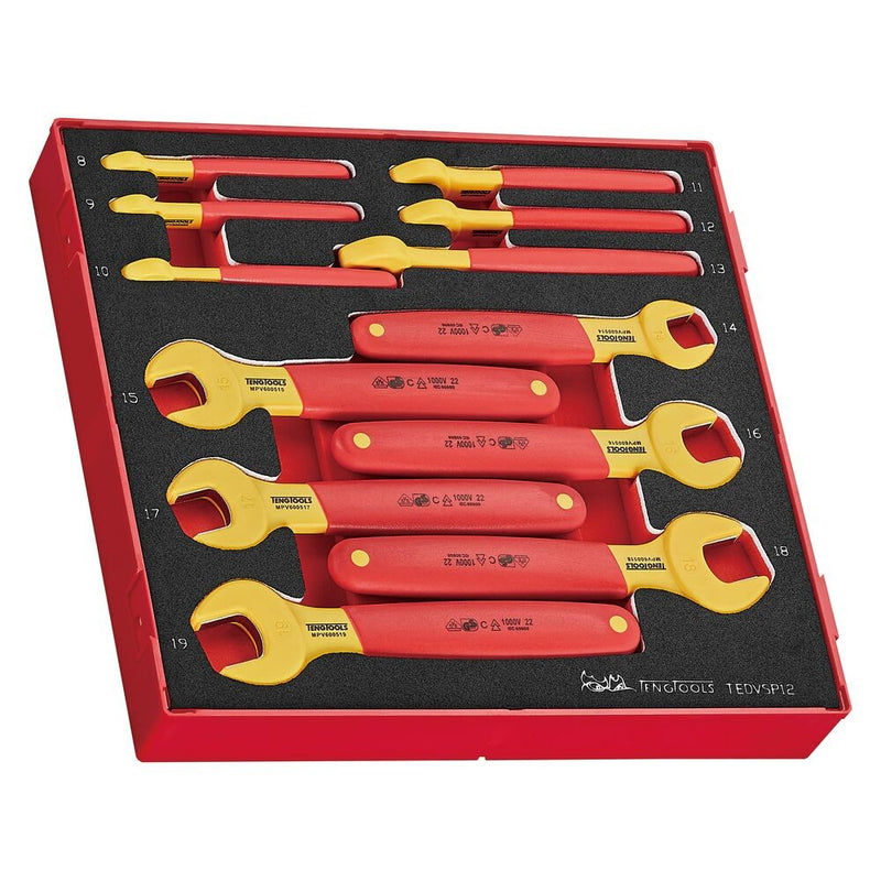 Teng Tools Insulated Spanner Set FOAM2 12 Pieces