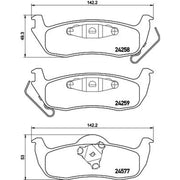 DON Rear Brake Pad Set PCP2161