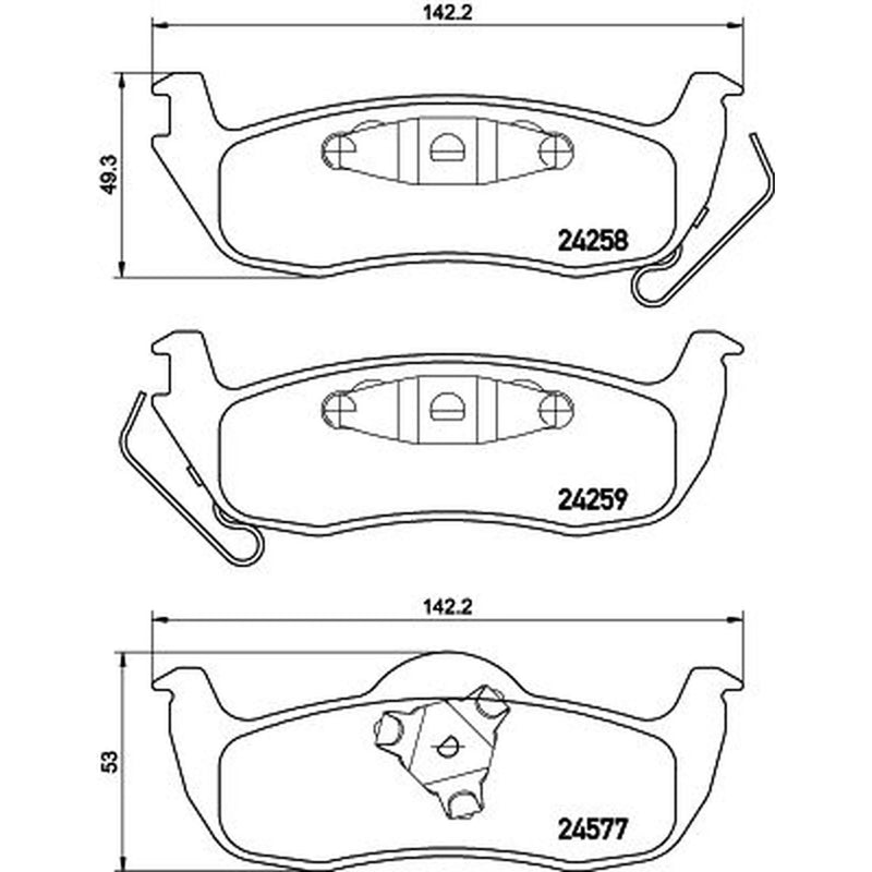 DON Rear Brake Pad Set PCP2161