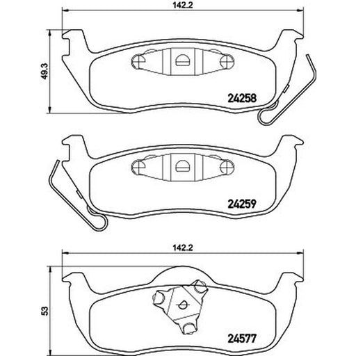 DON Rear Brake Pad Set PCP2161