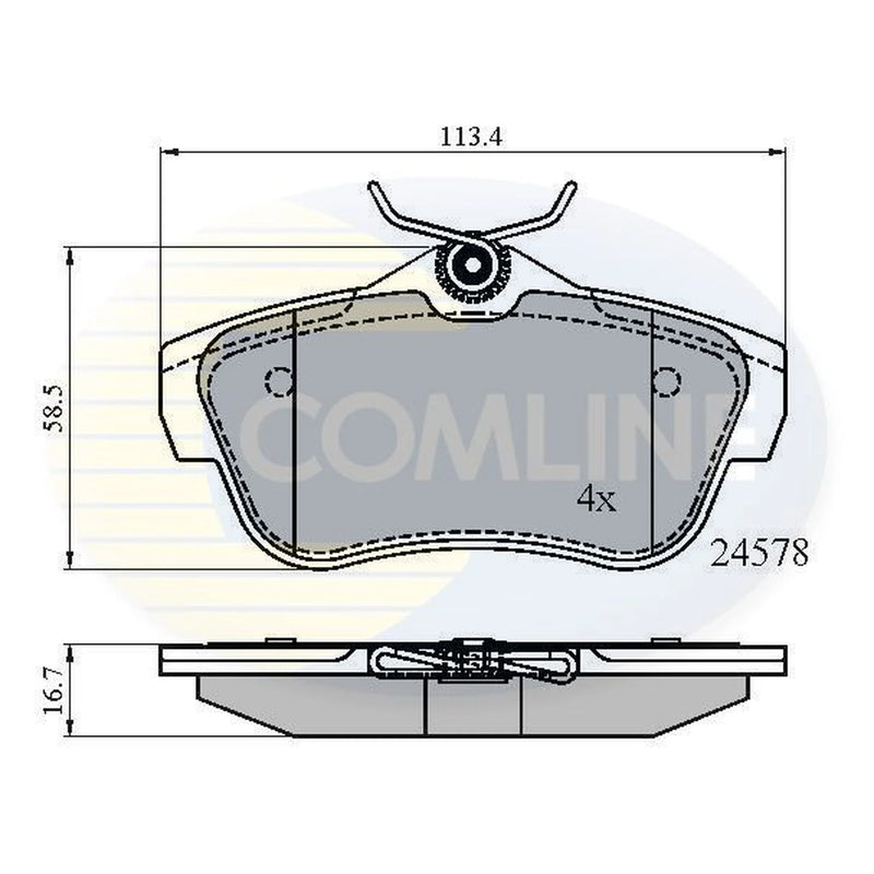 Comline 4 x Rear Brake Pad Set CBP01622