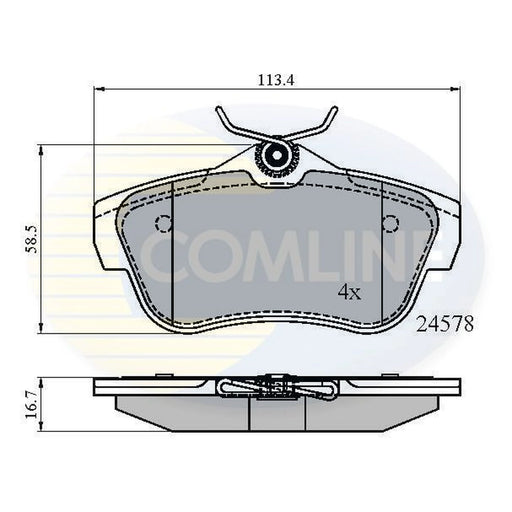 Comline 4 x Rear Brake Pad Set CBP01622