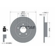 Textar 2 x Solid Rear Brake Discs 92254703