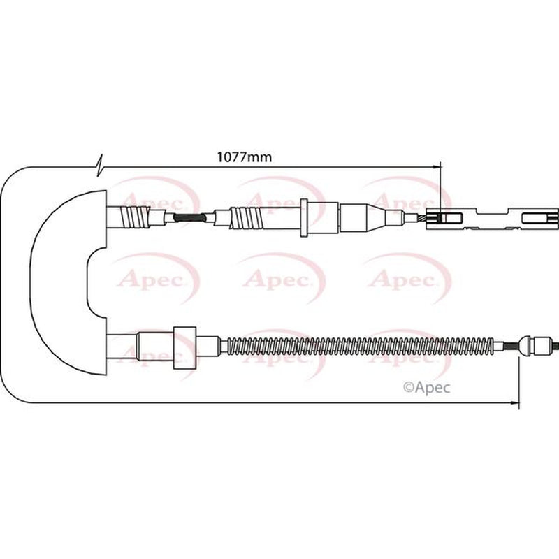 Apec Handbrake Cable Left Rear CAB1010