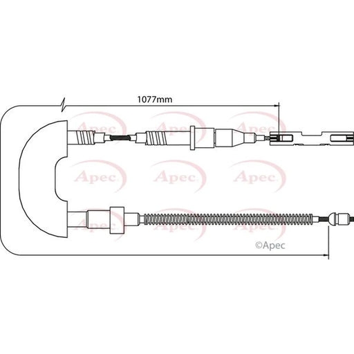 Apec Handbrake Cable Left Rear CAB1010