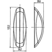 Hella Outline Marker Lamp Rh Red/White 2XS Lateral Mounting 2XS 008 479-071