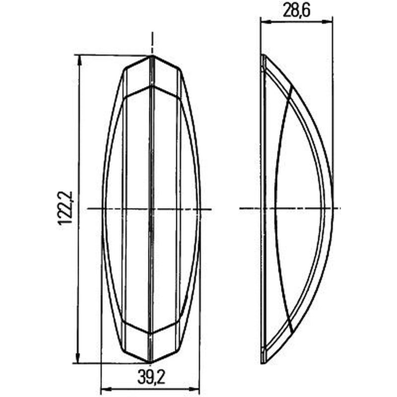 Hella Outline Marker Lamp Rh Red/White 2XS Lateral Mounting 2XS 008 479-071