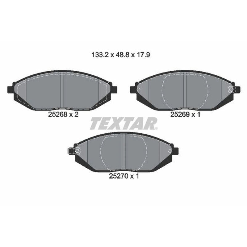 Textar Front Brake Pad Set 2526801