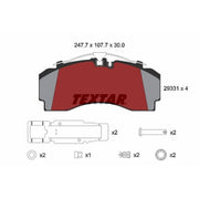 Textar Front Brake Pad Set 2933101