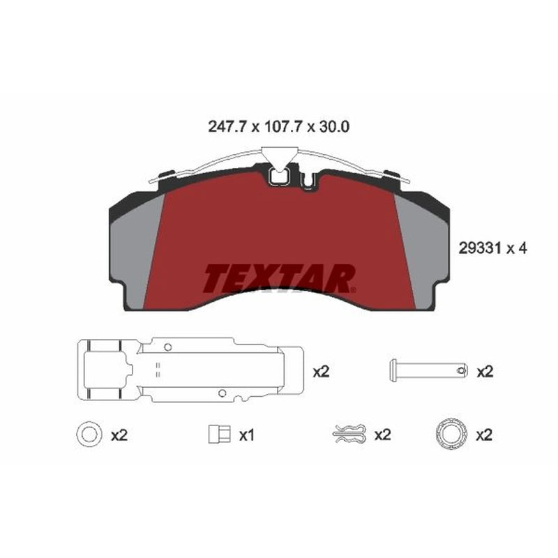 Textar Front Brake Pad Set 2933101