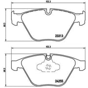 Brembo 4 x Front Brake Pad Set P06055