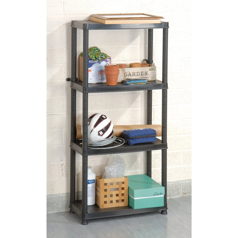 Draper 4 Tier Plastic Shelving Unit 100kg Capacity