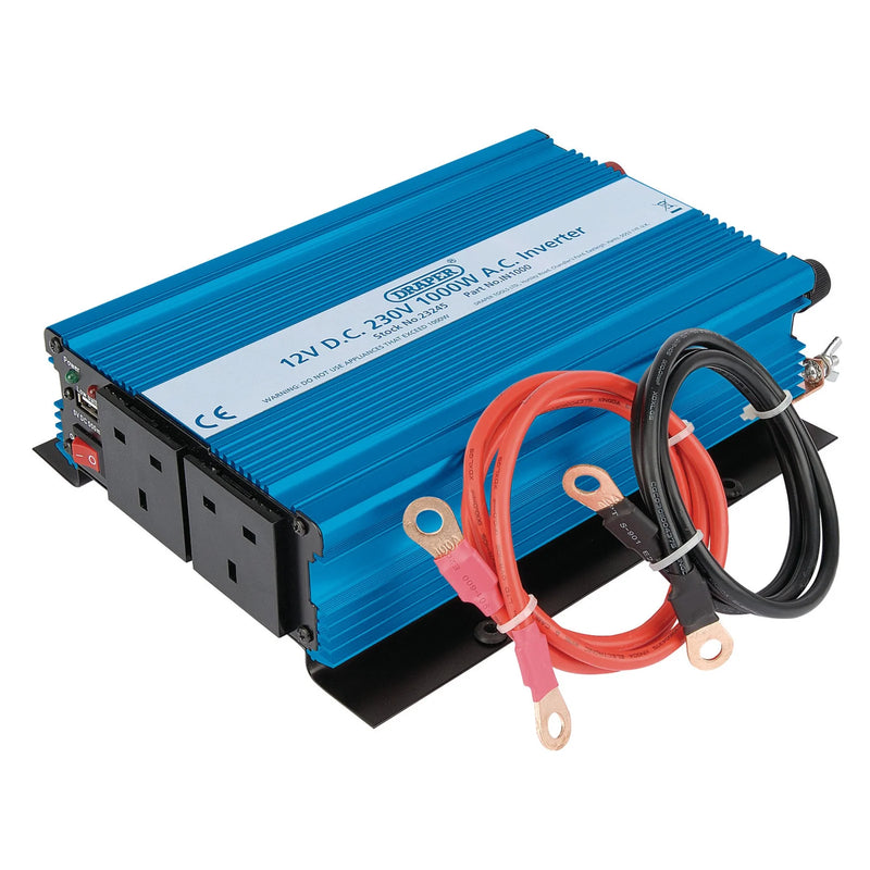 Draper 12V DC-AC Inverter 1000W with USB Port