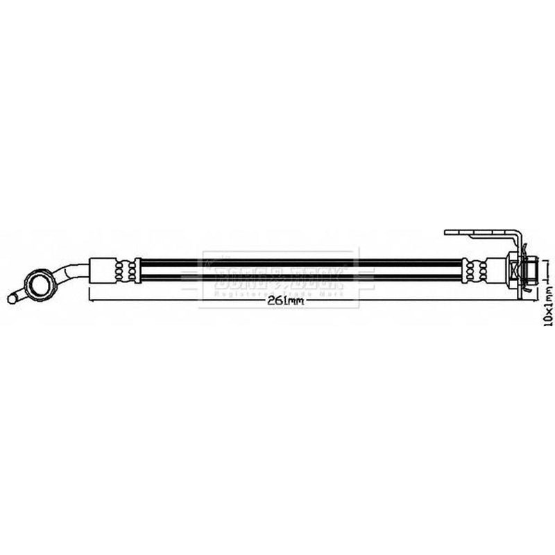 Borg & Beck Brake Hydraulic Hose Line Rear Left BBH8000