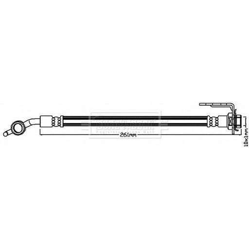 Borg & Beck Brake Hydraulic Hose Line Rear Left BBH8000