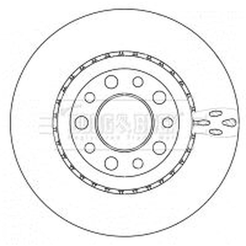 Borg & Beck 2 x Vented Rear Brake Discs BBD4517
