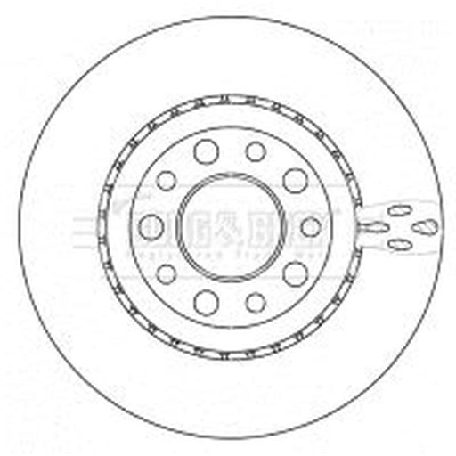 Borg & Beck 2 x Vented Rear Brake Discs BBD4517