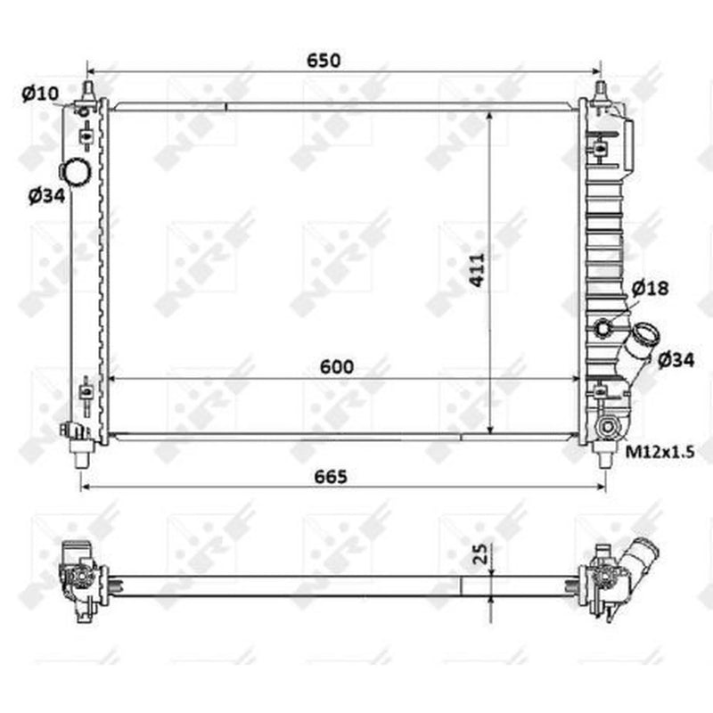 NRF Engine Radiator 53903
