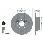 Textar 2 x Solid Rear Brake Discs 92042500