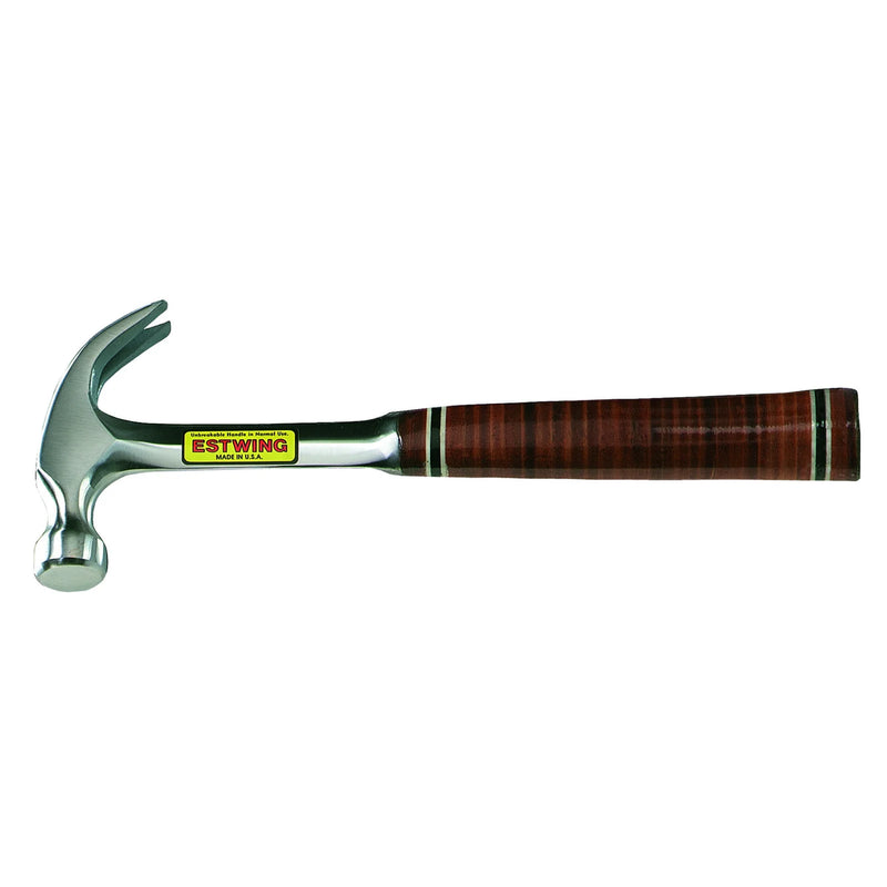Estwing Curved Claw Hammer E12C 12oz/336g with Leather Grip