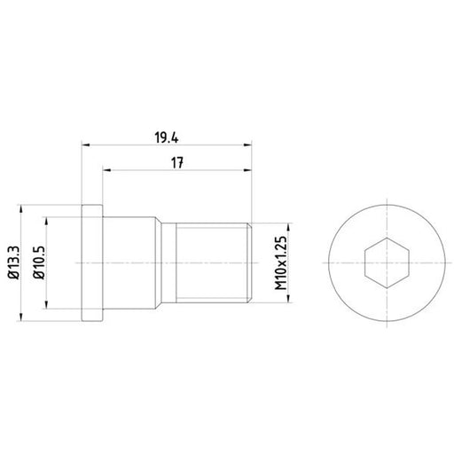 Textar 2 x Front Brake Disc Bolt TPM0007