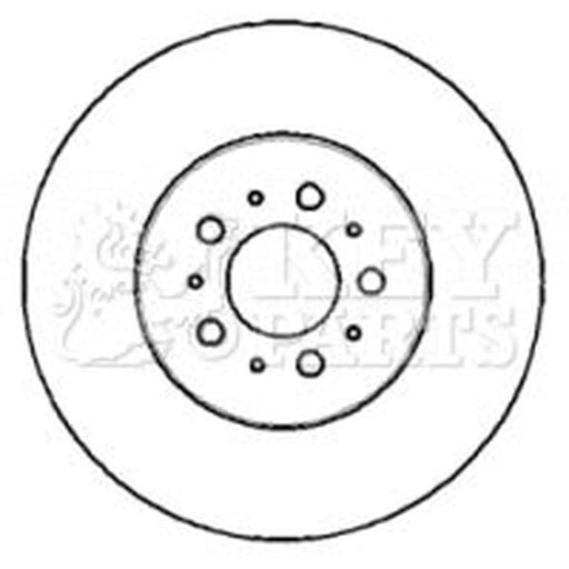 Key Parts 2 x Vented Front Brake Discs KBD5761S
