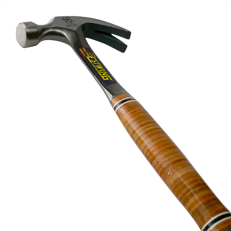 Estwing Curved Claw Hammer E16C 16oz/448g with Leather Grip