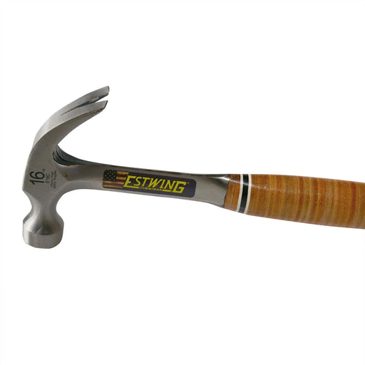 Estwing Curved Claw Hammer E16C 16oz/448g with Leather Grip