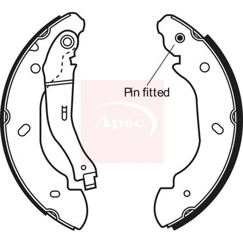 Apec Brake Shoe Set Axle Kit SHU637