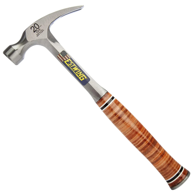 Estwing E20S Straight Claw Hammer 20oz/560g with Leather Grip