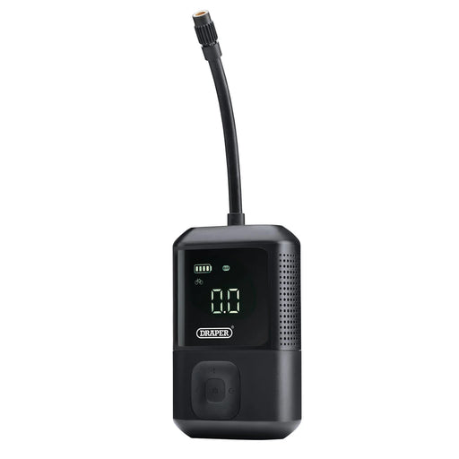 Draper 7.4V Compact Digital Air Compressor with LED Gauge