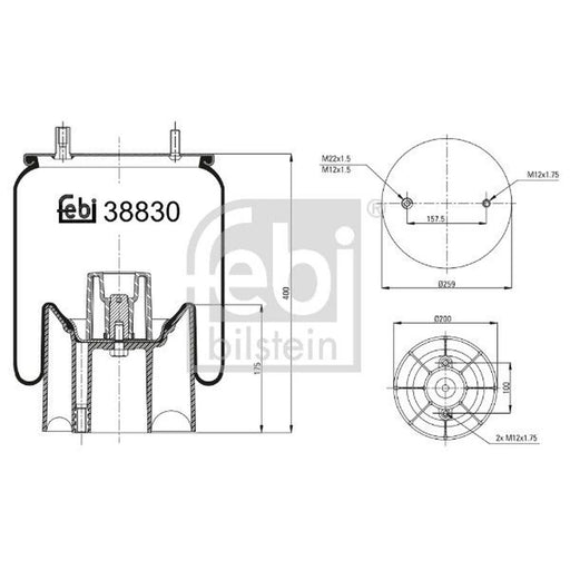Febi Air Suspension Bellow 38830