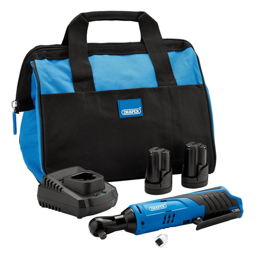 Draper 12V Ratchet Kit with 2 x 1.5Ah Batteries & Charger
