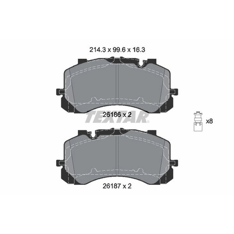 Textar Front Brake Pad Set 2618601