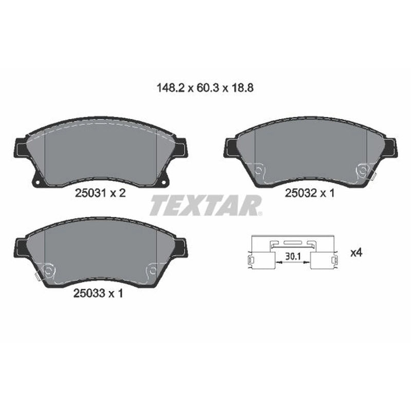 Textar Front Brake Pad Set 2503101