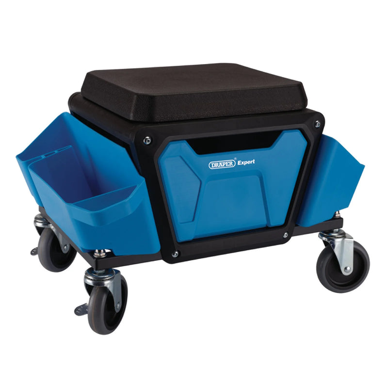 Draper Expert Work Stool with Tool Storage, Blue, 6.15kg