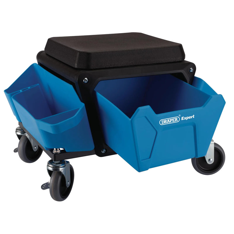 Draper Expert Work Stool with Tool Storage, Blue, 6.15kg