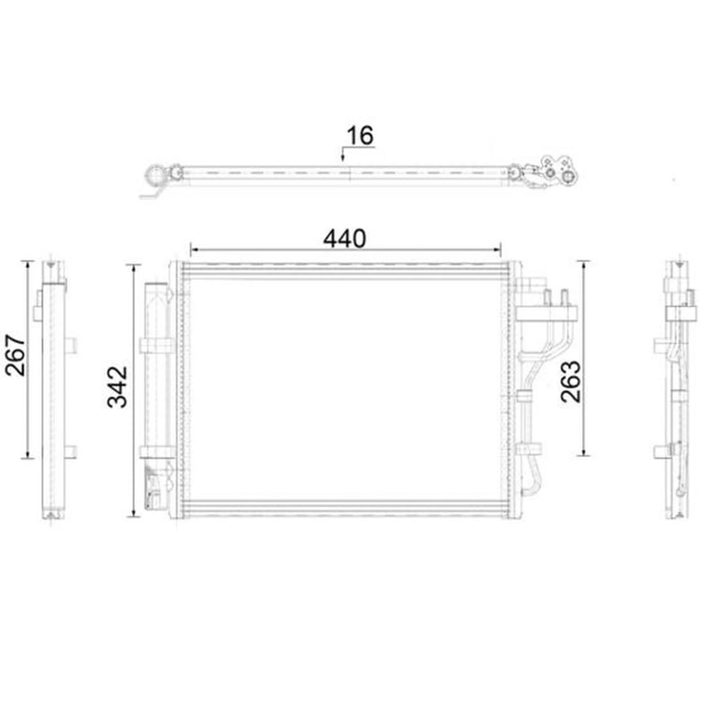 Mahle Air Conditioning Condenser AC 917 000P