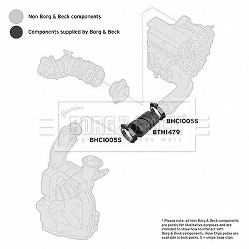 Borg & Beck Air Filter Intake Hose NBR (nitrile butadiene r BTH1479