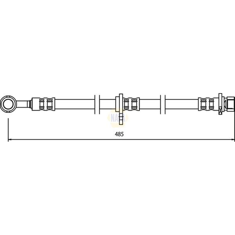 NAPA Brake Hydraulic Hose Line Rear Right NBH1400