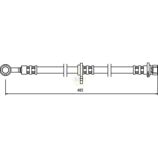 NAPA Brake Hydraulic Hose Line Rear Right NBH1400