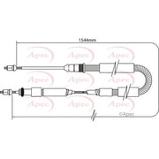 Apec Handbrake Cable Right Rear CAB1077