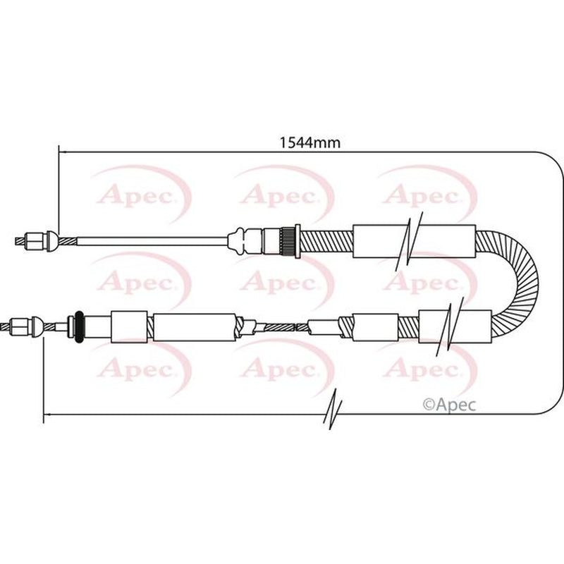 Apec Handbrake Cable Right Rear CAB1077